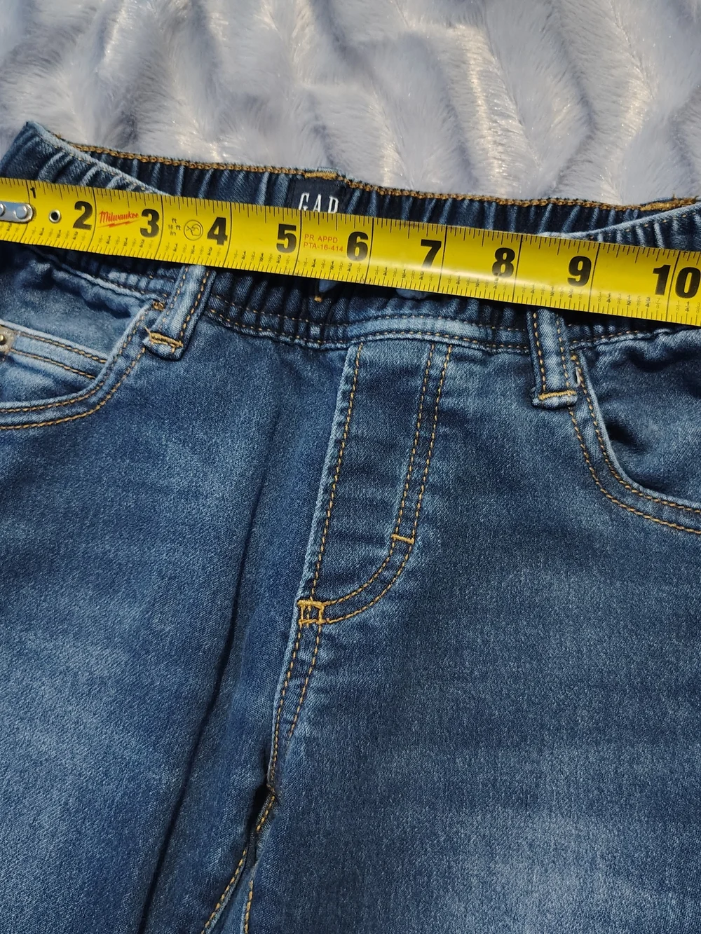 Gap Kids Boys Jeans Size S Regular Stretch Slim Blue Denim Pull-On Waist